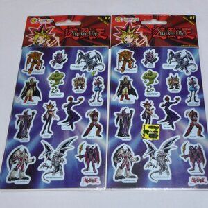BRAND NEW LOT OF 2 SANDYLION YU-GI-OH! YU-GI-OH STICKERS - 1996 - SO CUTE